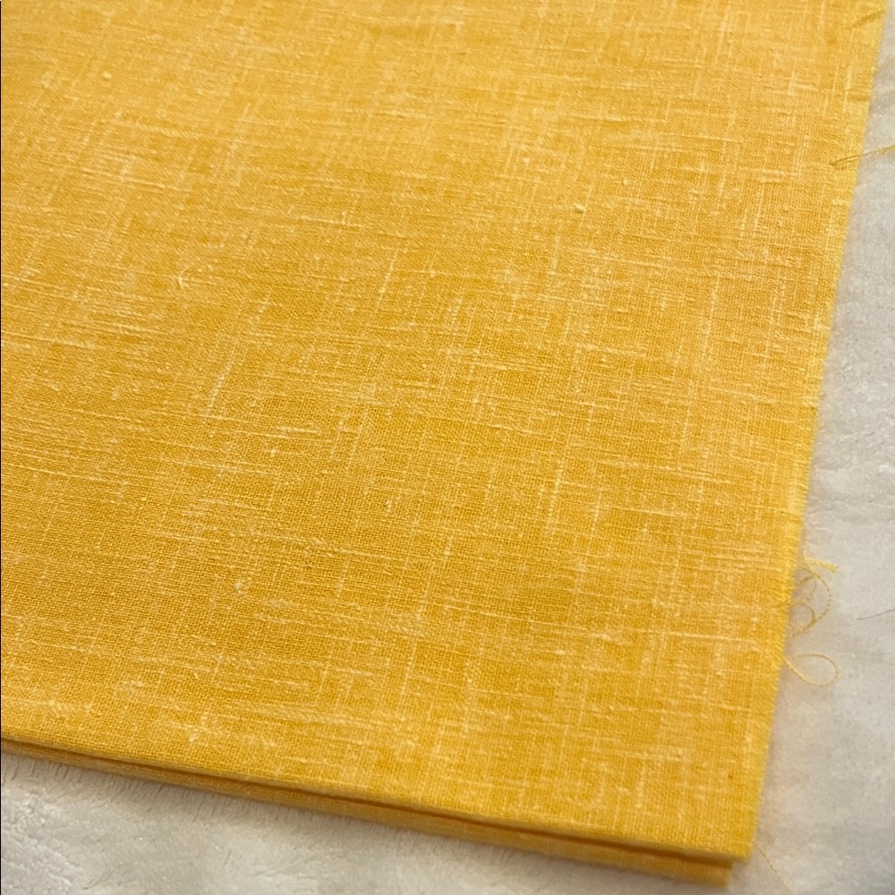Vintage Bright Yellow Linen Fabric 1.5 yards
